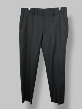 Tiger of Sweden Dress Pants Men’s 46 Regular Black Tailored Wool Blend Trousers